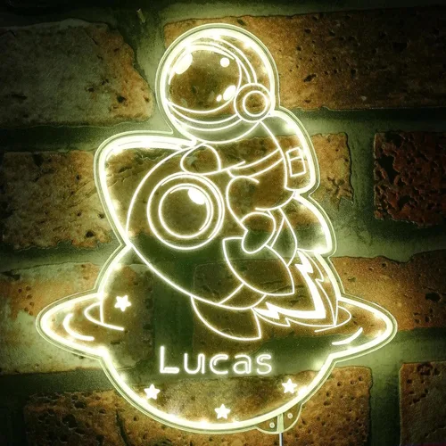 Vista 20 de ADVPRO Letrero LED de glamour dinámico RGB con nombre personalizado, forma de corte a borde, decoración 3D inteligente, señalización multicolor