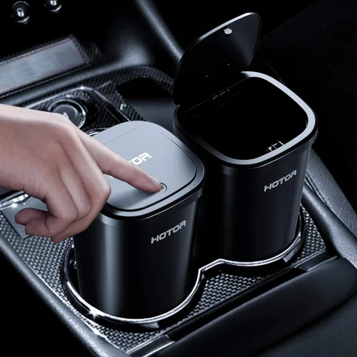 HOTOR Cubo de Basura para Carro, Copa de Basura para Carro con 30 Bolsas de Basura Adicionales para Uso Exclusivo, Cubo de Basura Multipropósito