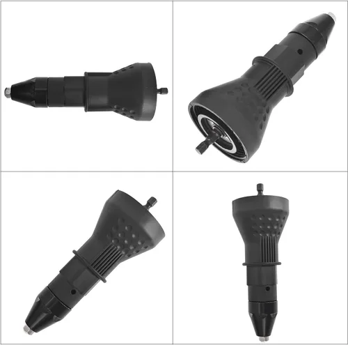 Vista 7 de Kit de herramientas de adaptador de taladro de tuerca de remache eléctrico, herramienta de remachado inalámbrico, adaptador de tuerca, adaptador
