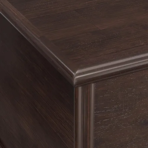 Vista 9 de SIMPLIHOME Draper - Mesa auxiliar rectangular de madera maciza de 22 Castaño medio