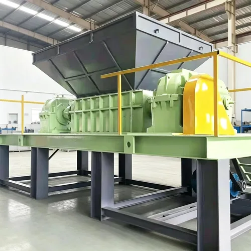 Tire Shredder Machine Heavy Duty Double-Shaft Shredder for Scrap Rubber Tyre Processing, Industrial Crushing Equipment for Car Truck Motorcycle