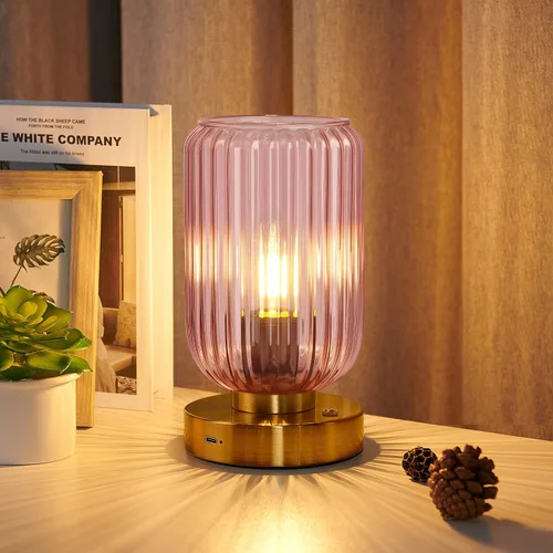 Vista 11 de LigthRound Touch Table Lamp for Bedroom, Cordless Bedside Small Table Lamp, Dimmable Rechargeable Battery Operated Lamp for Nightstand, Bedside