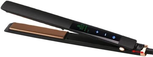 Plancha de pelo profesional con pantalla LCD, personalizable, color negro