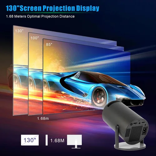 Vista 4 de Mini proyector, proyector inteligente, proyector 4K con Wifi 6 y Bluetooth 5, proyector portátil con Android 11, corrección trapezoidal automática