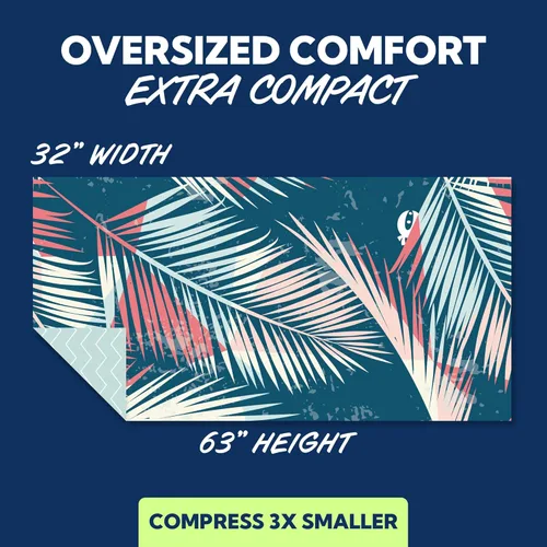 Vista 18 de SUN NINJA Toalla de playa de microfibra, sin arena, de secado rápido, ligera y compacta para playa, piscina, yoga y campamento, 63 x 32 pulgadas