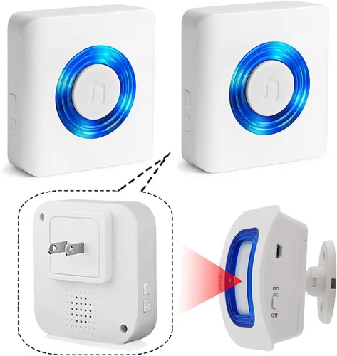 Alarmas de cama y prevención de caídas para pacientes ancianos con demencia, dispositivo de alerta para el hogar (2 busca+1 sensor)
