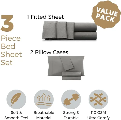 Vista 4 de Empyrean Bedding - Sábanas bajeras tamaño Queen, con sábana de cajón extra profunda – Juego de sábanas bajeras extra profundas, de 24 pulgadas