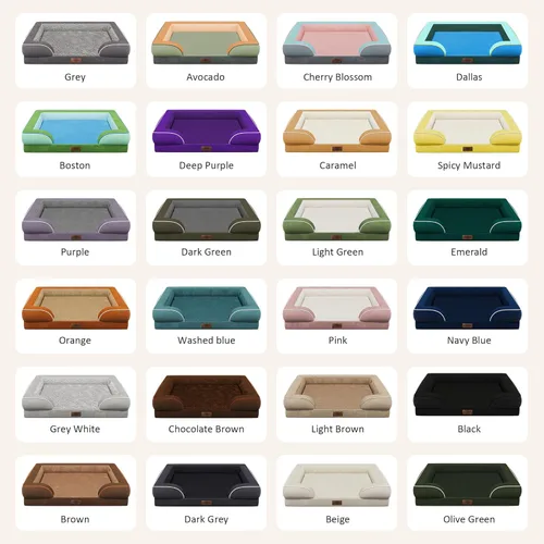 Vista 135 de Comfort Expression Cama ortopédica para perros extra grandes de 45 x 35 pulgadas, cama para mascotas XL de espuma tipo caja de huevos impermeable