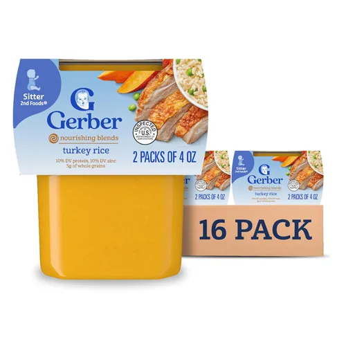 Vista 14 de Gerber 2nd Foods - Alimento para bebés con puré de batata y pavo, 4 onzas (paquete de 16)