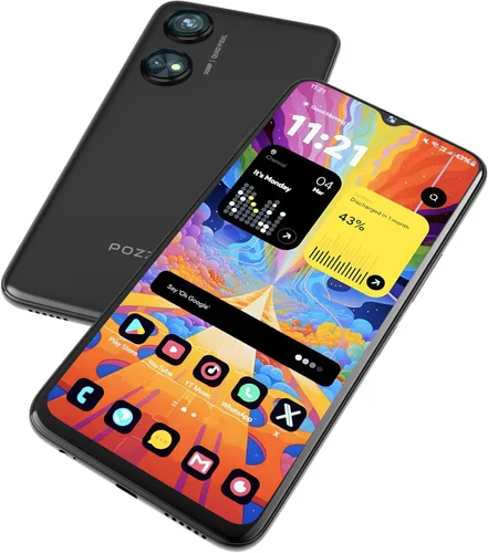 Vista 4 de POZZI Pantalla Turbo HD+ de 6.79 pulgadas 128 GB + 6 GB de RAM Smartphone desbloqueado 4G LTE Android 14 Procesador Octa Core Cámara