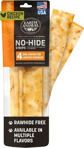 Vista 20 de Earth Animal Tiras sin ocultar - Tiras masticables naturales para perros sin cuero crudo, de ternera - 4