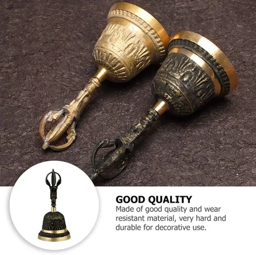 Vista 7 de Campana de llamada retro campana de mano antigua campanas de trineo de mano Campanas de cena de bronce Campanas decorativas Campana de servicio