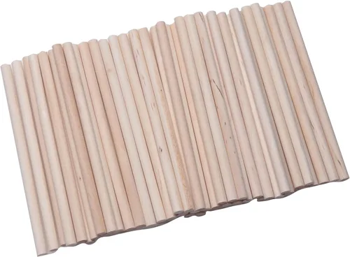 Vista 9 de 60 varillas de madera de 12 pulgadas de madera natural sin terminar para proyectos de manualidades, decoración del hogar, decoración del hogar