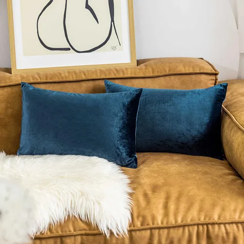 Vista 40 de Home Brilliant Funda de cojín decorativa para el hogar, en terciopelo, para sofá, silla, cama.