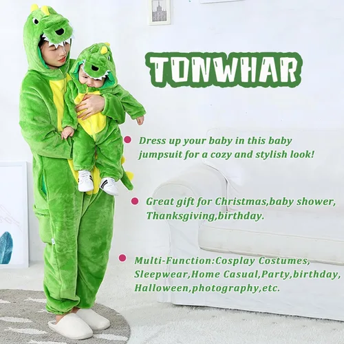 Vista 6 de TONWHAR - Disfraz de Halloween para niños, para cosplay de animales, para la nieve