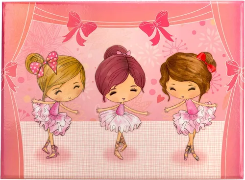 Vista 4 de Joyero musical recital de ballet con cajones laterales con collar de bailarina de color dorado