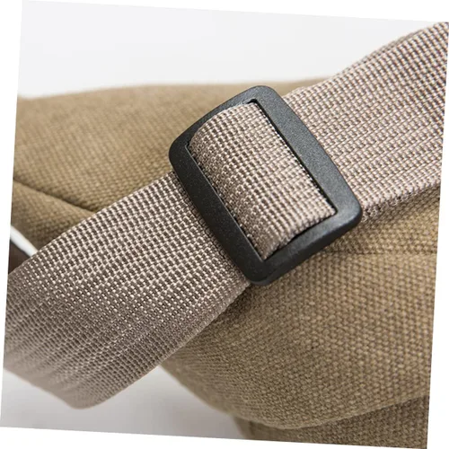Vista 3 de BESPORTBLE Riñonera de lona de moda Riñonera unisex Riñonera ajustable Riñonera de moda Riñonera, Caqui, Centímetro