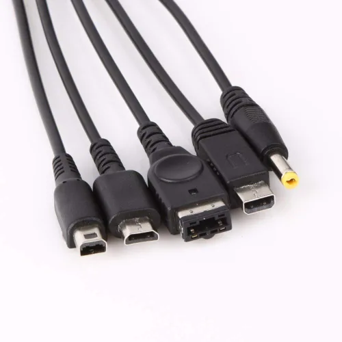 Vista 4 de Skywin Cable cargador USB 5 en 1 para Nintendo Multi sistema Nintendo DSi cable cargador compatible con Nintendo NDS Lite, Wii U, 3DS, 2DS, PSP