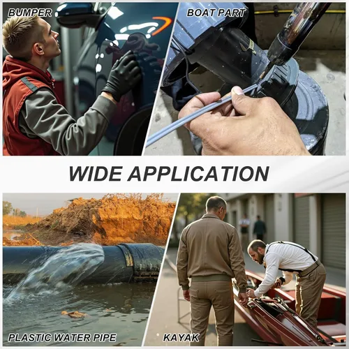 Vista 7 de Varillas de soldadura de plástico, barra de soldador de alta resistencia impermeable para reparar parachoques de plástico kayaks parachoques