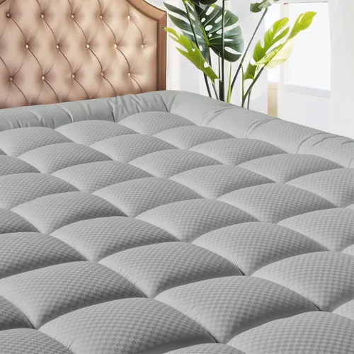 Vista 15 de MATBEBY Cubrecolchón Tamaño King - Cubrecolchón Transpirable y Refrescante, Protector de Colchón Acolchado y Ajustable, Funda de Colchón Tipo Pillow