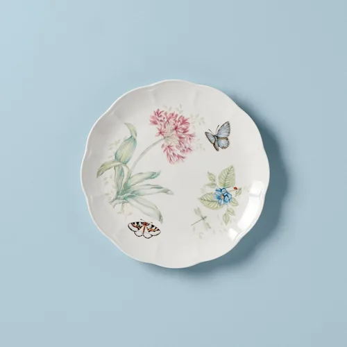 Vista 2 de Plato de cena de libélula Lenox Butterfly Meadow, Plato para cena, Mariposa azul