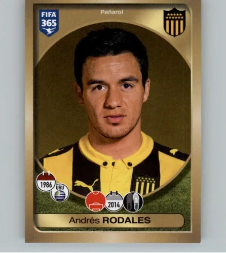 Pegatinas Panini FIFA 365 2016-17 Central/Sudamérica #265 Andres Rodales Club Atlético Penarol - Adhesivo oficial de álbum de fútbol en estado crudo