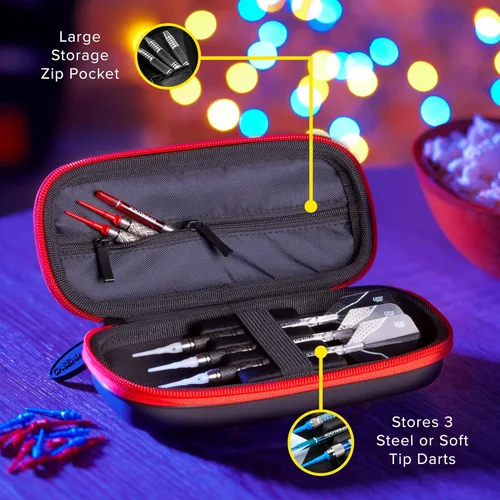 Vista 2 de Casemaster Warden - Estuche para dardos de acero y punta suave, con una carcasa exterior de espuma EVA resistente para máxima dureza y durabilidad