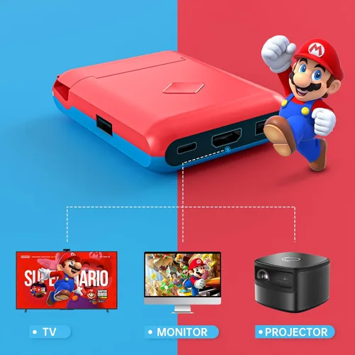 Vista 3 de IIQ Estación de acoplamiento de TV para Nintendo SwitchSwitch serie OLED, adaptador de TV HDMI 4K1080P, base de carga de interruptor plegable