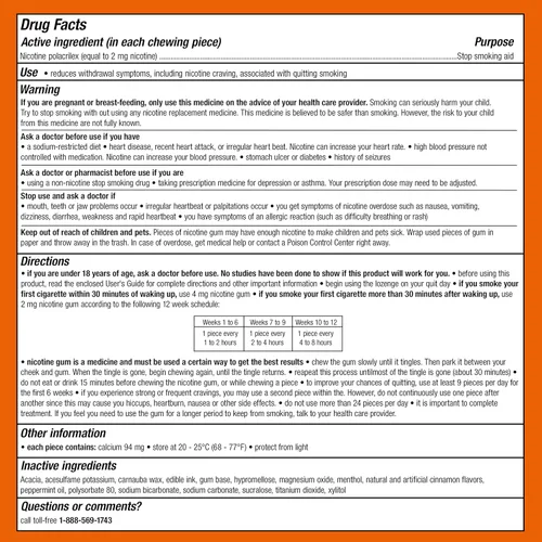 Vista 8 de Nicorette Nicotine - Chicle para dejar de fumar, 160 unidades, 785820, 2 mg, NA, 1