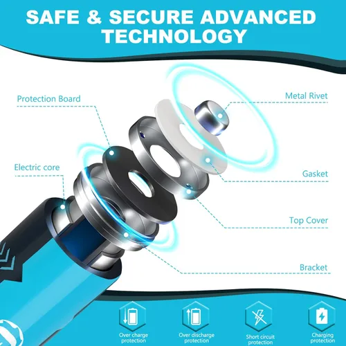 Vista 2 de Paquete de 8 baterías AA recargables con cable de carga USB, batería de litio de 1.5 V de tamaño doble A para cámara Blink al aire libre, 2100 mAh