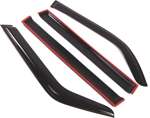 Vista 2 de Tuningpros Visor de ventana compatible con Toyota Land Cruiser 1980-1990, DGWV2-558, deflector de montaje exterior, protector de lluvia, humo