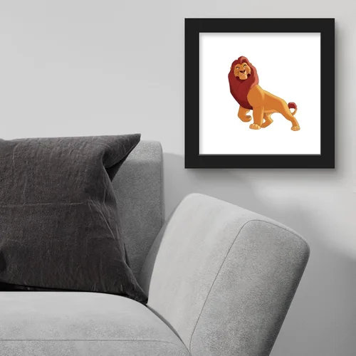 Vista 4 de Trends International Gallery Pops Disney El Rey León - Póster de pared de King Mufasa, 12.00 x 12.00 pulgadas, versión de marco negro
