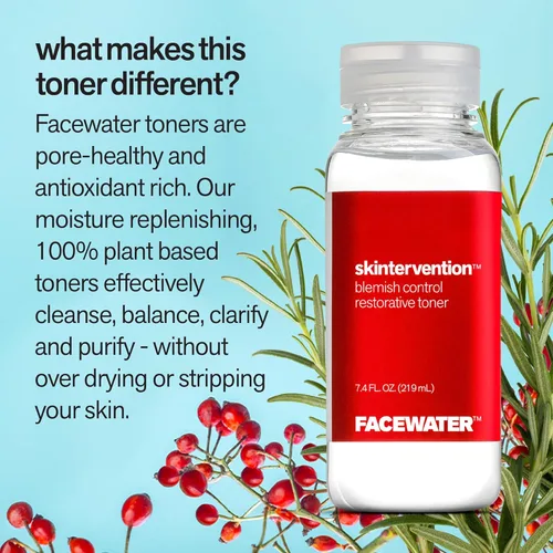 Vista 3 de Facewater Skintervention - Tóner restaurador para el control de imperfecciones