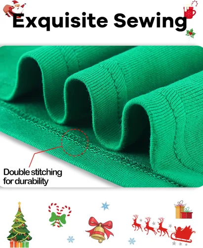 Vista 4 de DAUGHTER QUEEN Pijamas de Navidad para niños y niñas de 18 meses-12 años, ropa de dormir 100% algodón