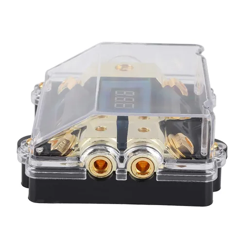Vista 6 de Bloque de soporte, 100A 1 en 2 bloque de salida con pantalla LED digital de voltaje para audio de yate de automóvil