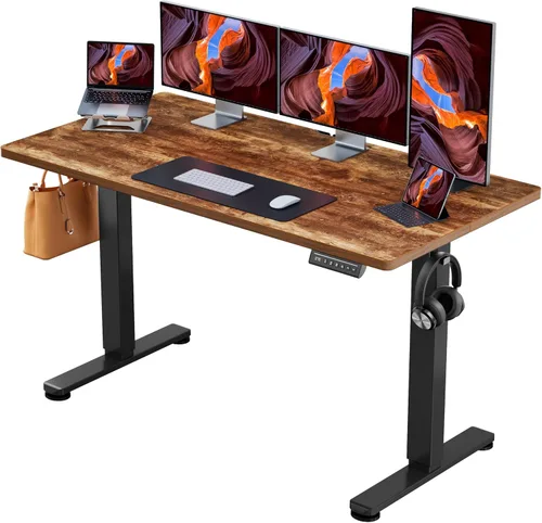 Vista 18 de ErGear - Escritorio eléctrico de pie de altura ajustable, escritorio para estar sentado o de pie de 31.5 x 18.9 pulgadas, escritorio de computadora