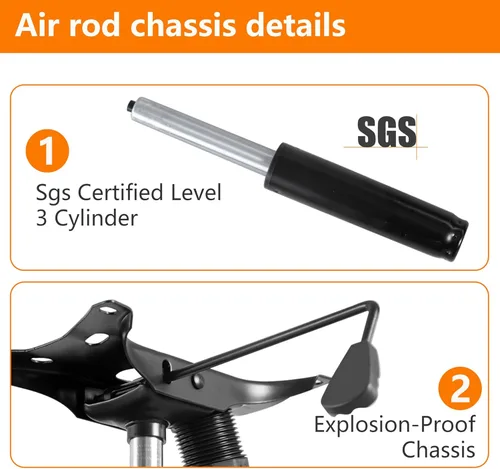 Vista 6 de PayLessHere Silla ergonómica de oficina para videojuegos, silla de computadora con soporte lumbar, silla ejecutiva ergonómica de piel sintética