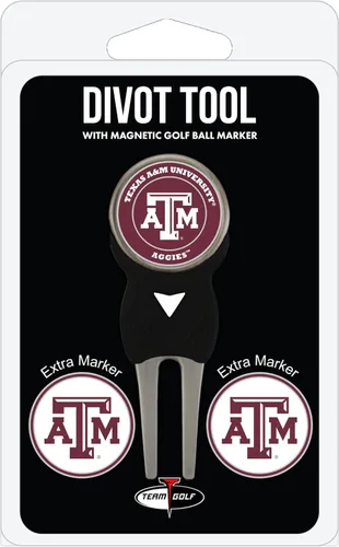 Vista 13 de Team Golf NCAA Unisex-Adult Team Golf NCAA Divot Tool with 3 Golf Ball Markers Pack, Markers are Removable Magnetic Double-Sided Enamel