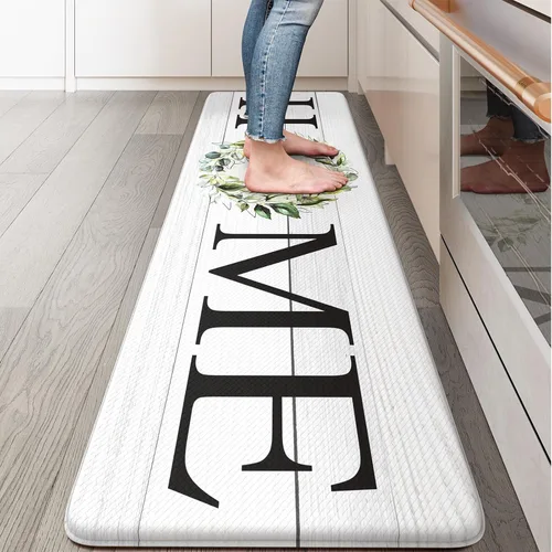 Vista 37 de KIMODE Tapete de Cocina Estilo Granja 2PCS Alfombras de Cocina Anti Fatiga Antideslizantes Impermeables Tapete de Piso de Cocina Acolchado Cómodo
