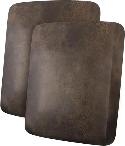 Vista 123 de ANARACHON Fundas de cojín de sofá con aspecto de cuero, juego de fundas de asiento de sofá, protector de muebles para sillón seccional, sofá biplaza