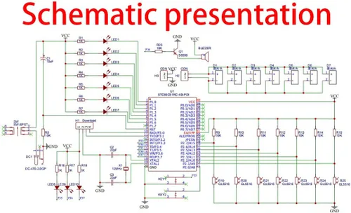 Vista 4 de Gikfun Kit de práctica de soldadura de arpa de lira de 7 cuerdas Proyecto de aprendizaje electrónico divertido Kits de soldadura DIY