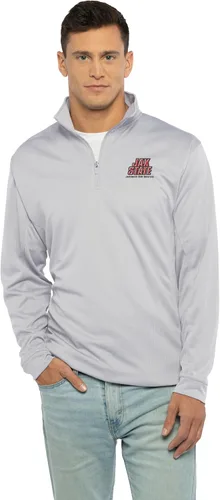 Vista 81 de Vantage Apparel NCAA Collegiate Micro Mesh Performance Gris Sudadera con cremallera de 1/4 para hombre