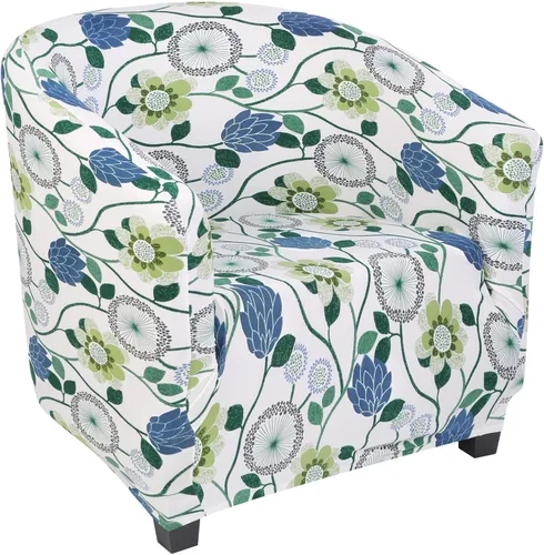 Vista 18 de SearchI Funda Elástica para Silla de Club, Fundas Extensibles para Silla Tipo Barril, Fundas Impresas para Silla Tub, Fundas de Spandex para Sillón