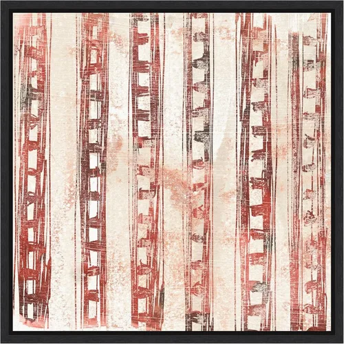 Vista 9 de Amanti Art Framed Canvas Wall Art 16x16 Red Earth Textile IX by June Erica Vess, Framed Wall Art Canvas, Abstract Artwork, Traditional Decor, Small