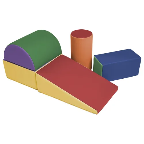 ECR4Kids SoftZone - Juego de trepar y gatear, bloques de construcción, surtido, 5 piezas