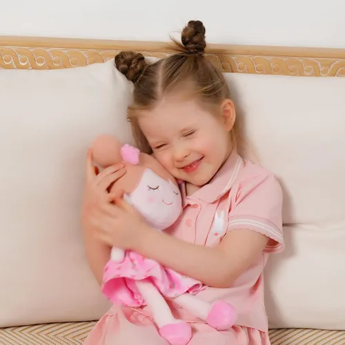 Vista 4 de OUOZZZ 2 muñecas suaves de 15 pulgadas para niñas, primer bebé, muñeca de trapo de felpa, muñeca de peluche para dormir, juguete para niños