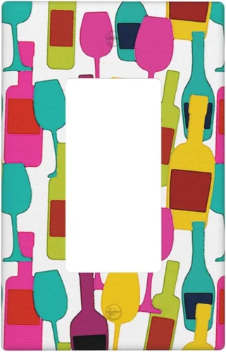 Vista 23 de Placa decorativa de pared eléctrica decorativa con bandera estadounidense, escopeta de doble palanca, placa de cubierta de interruptor de luz de 2