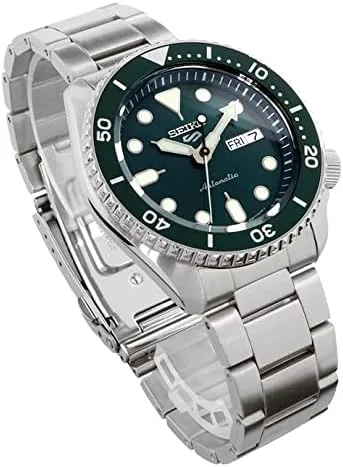 Vista 6 de Seiko 5 Sports Automatic SRPD61K1 Reloj de acero para hombre plateado Automático