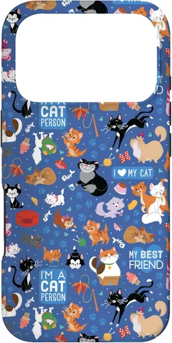 Vista 30 de Disney Carcasa para iPhone 17, diseño de gatos I Love My Cat