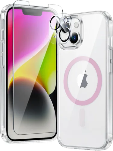 Vista 162 de FNTCASE para iPhone Air Case Clear: Fundas magnéticas para teléfono con protector de pantalla a prueba de caídas, compatibles con Magsafe, delgadas